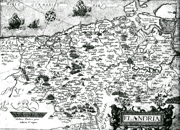 Carte de la Flandre au XVIe sicle