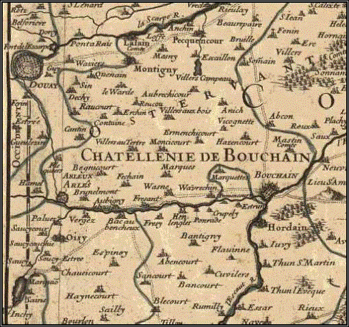 Carte de la Chtellenie de Bouchain